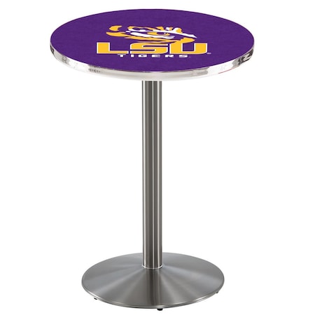 Holland Bar Stool Co 42" Stainless Steel Louisiana State Pub Table L214S4228LaStUn